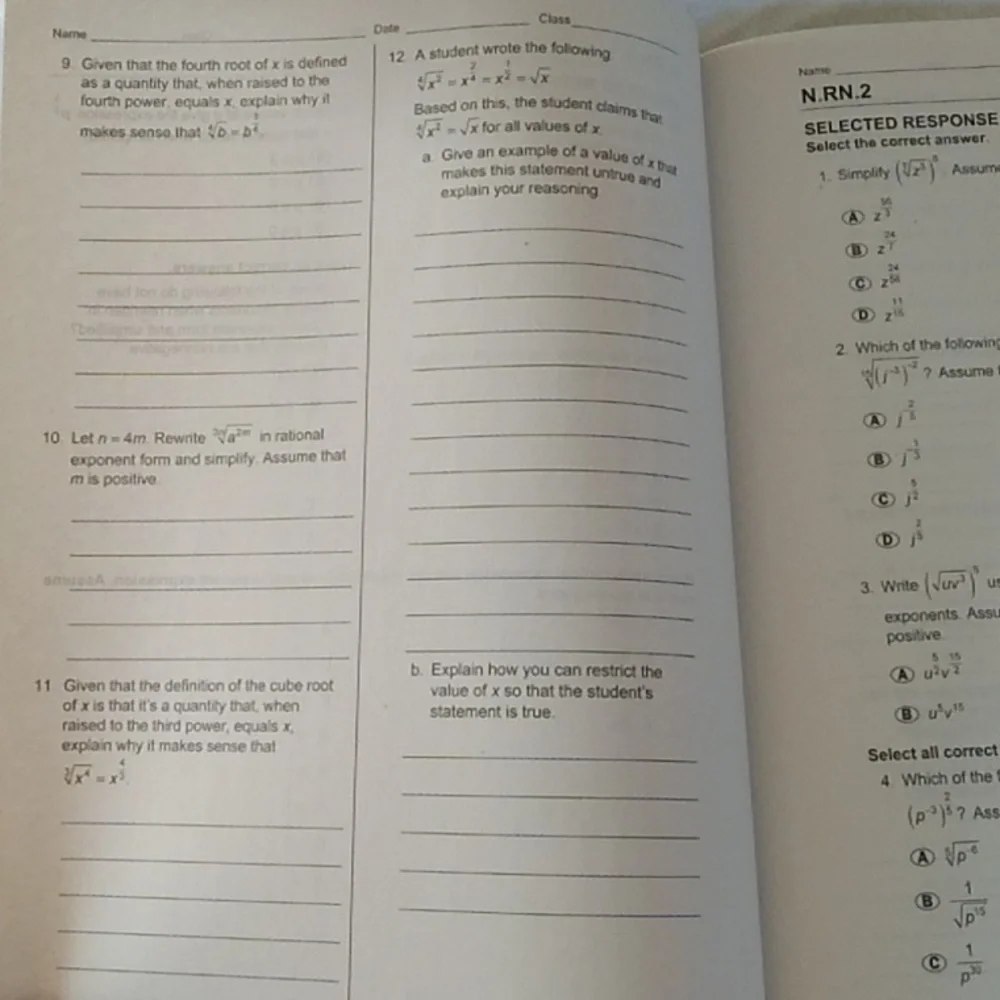 D- New Common Core Assessment Readiness - Algebra 1